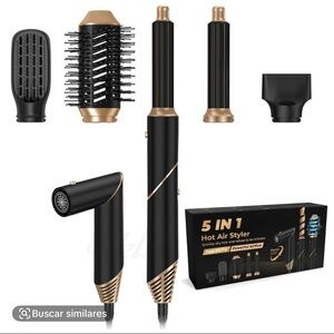 5 in 1 Black and Gold Hair Styler